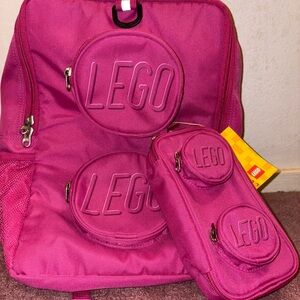 LEGO pink Backpack and Pencil Case Set